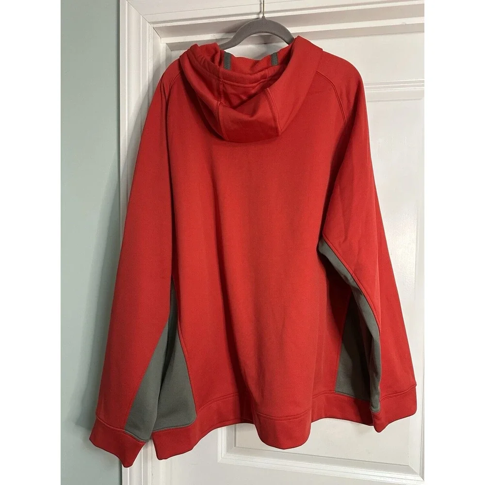 New Balance, Men's Baseball Hoodie/Sweatshirt,‎ Red & Gray, Size 2XL